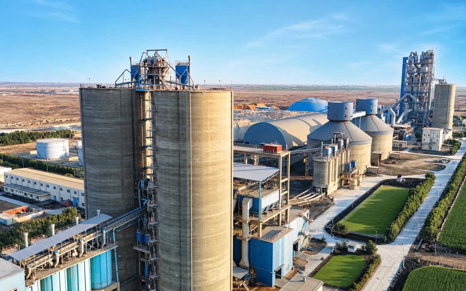 Aerial view of the Saman Cement plant